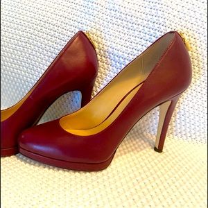 Michael Kors “Christmas” high heel shoes. Size 8.5 M.
